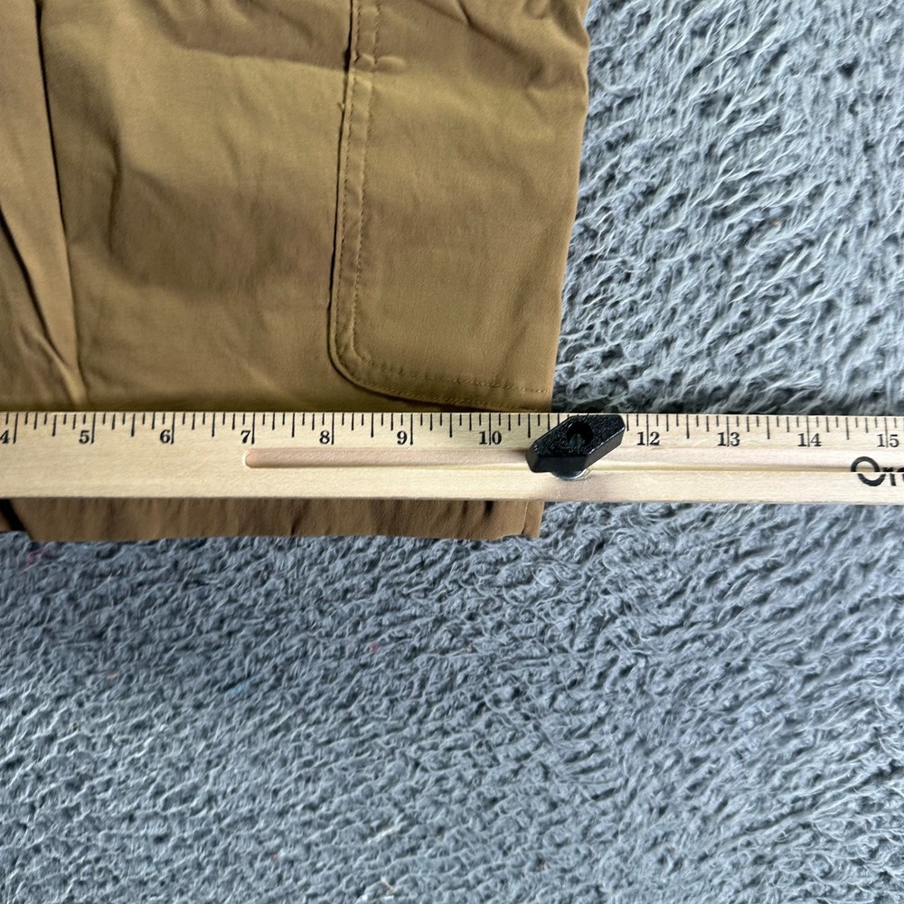 Orvis Shorts Men 32 Brown Nylon Cargo Windbreaker Hiking Gorpcore Travel Stretch - Picture 9 of 10